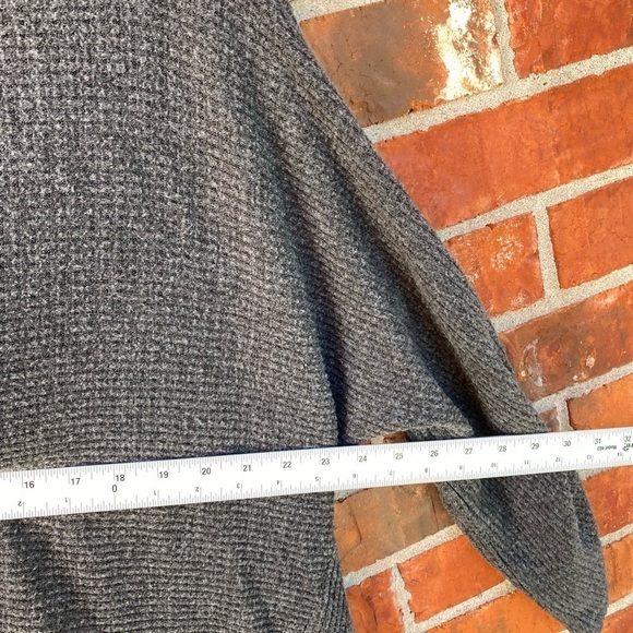 1. State Womens Large Gray Twist Vback Waffle Knit Sweater - Picture 10 of 11